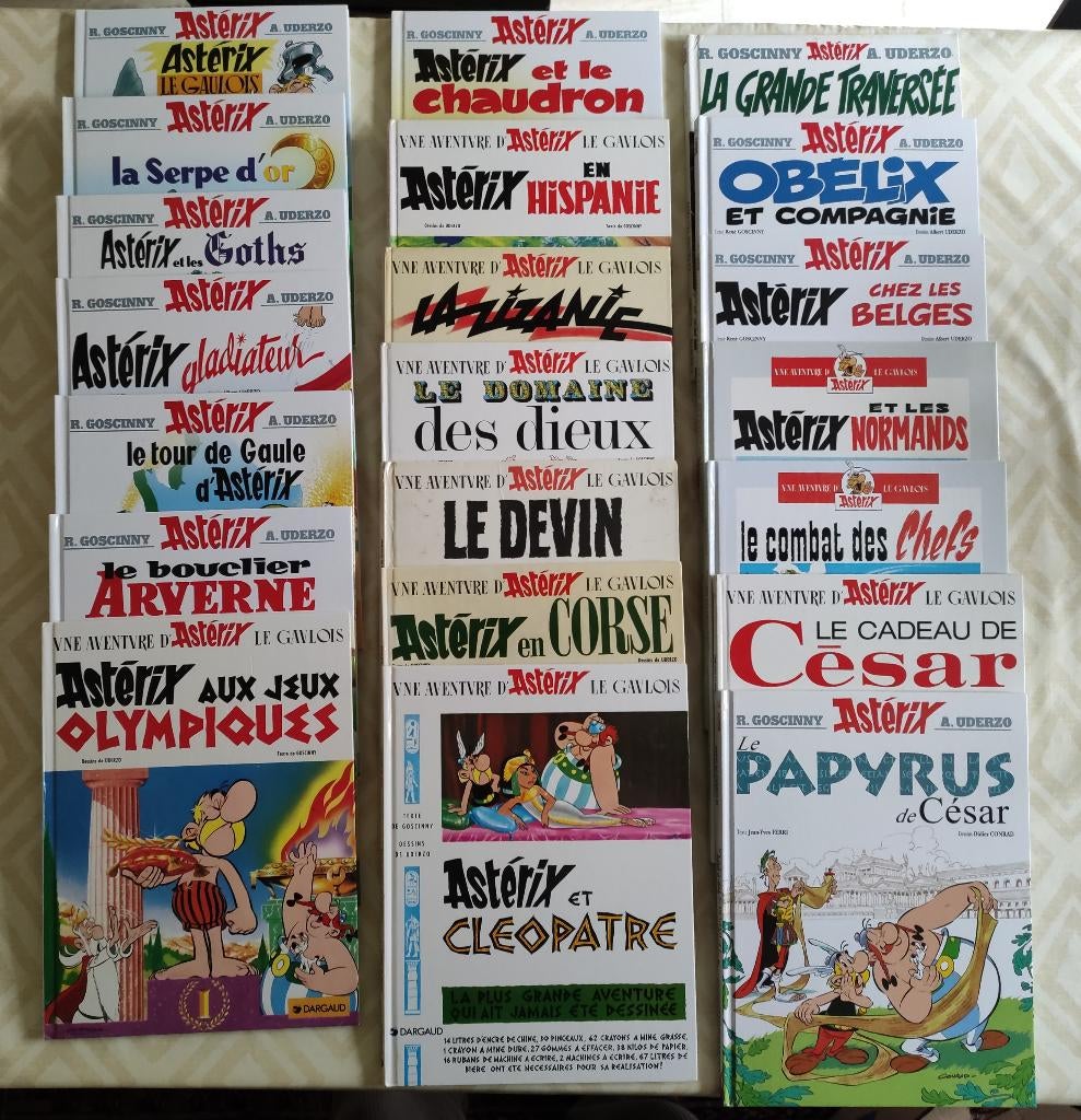 23 Strips ASTERIX in het Frans, Ophalen of Verzenden, Zo goed als nieuw, Goscinny - Uderzo, Meerdere stripboeken
