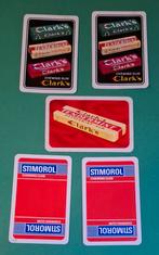 5 cartes à jouer à la gomme à mâcher Stimorol. Clark's, Enlèvement ou Envoi