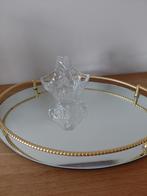 Ovaal dienblad met geslepen Glasplaat voor kristal, Verzamelen, Swarovski, Ophalen
