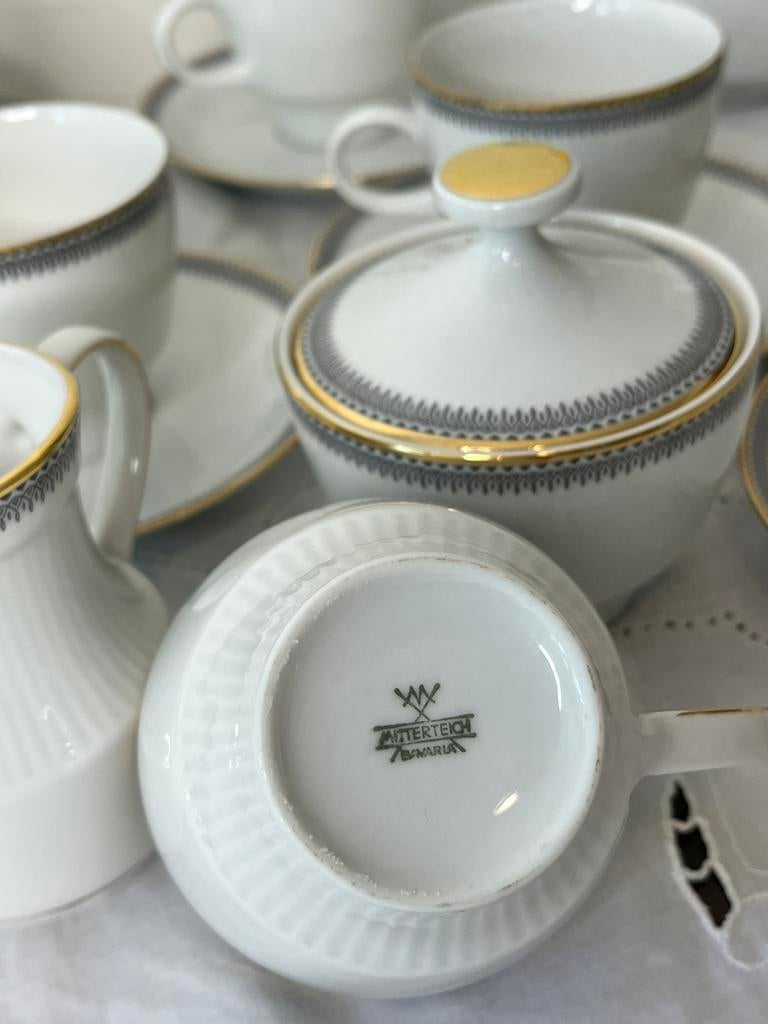 Service à thé/café Vintage Mitterteich Bavaria - Porcelaine, Enlèvement