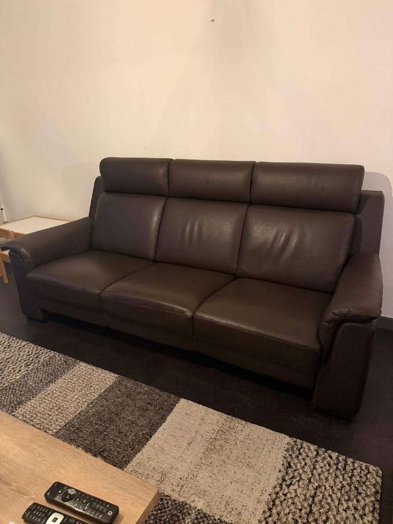 Relaxsofa (elektrisch) 220cm, Trois personnes, Moins de 75 cm, 200 à 250 cm, Banc droit