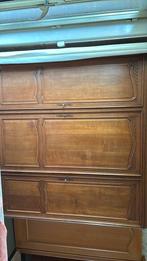 Massief houten notelaar kleerkast, Avec tablette(s), Franse, 150 à 200 cm, Enlèvement