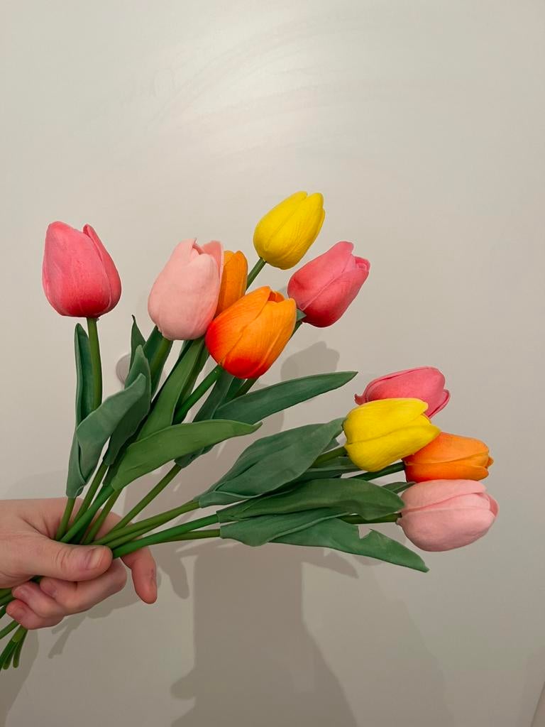 10 tulipes fleurs artificielles neuves, Maison & Meubles, Enlèvement ou Envoi, Neuf, Jaune