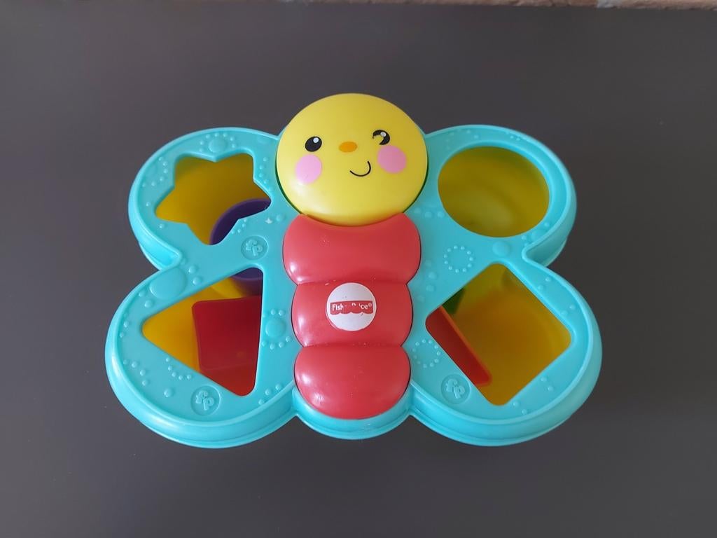Sorteer vlinder met vormen fisher price, Kinderen en Baby's, Ophalen of Verzenden, Zo goed als nieuw