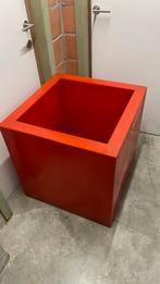 Oranje Polyester plantenbak 70x70x70, Tuin en Terras, Ophalen, Kunststof, Gebruikt, Vierkant