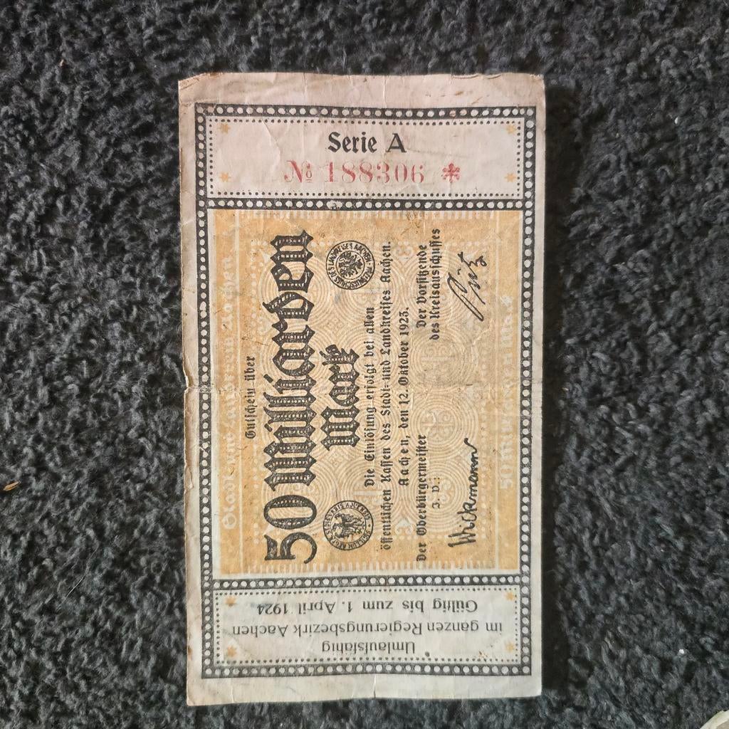 Billet Allemagne 1924, Enlèvement ou Envoi, Allemagne