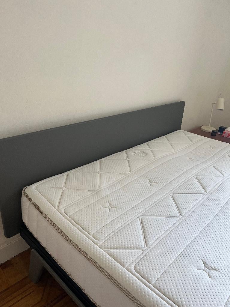 Auping bed, Gris, Comme neuf, Enlèvement, 180 cm