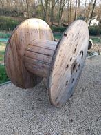 Touret de cable vide en bois pour table ou decoration, Enlèvement, Utilisé, Rond, Bois