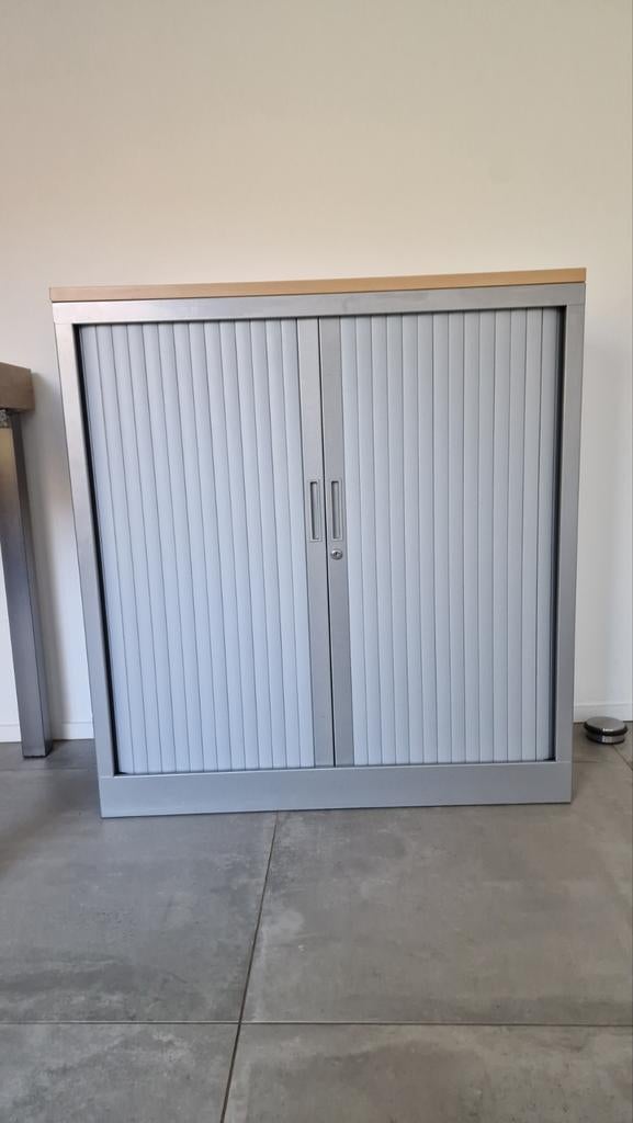 Armoire de bureau métallique à rideaux 110cm de hauteur, Enlèvement