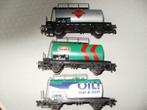 3x Marklin Ho div.tankwagon,Texaco/Gasolin/Oil Frei&Flott., Hobby & Loisirs créatifs, Enlèvement ou Envoi, Courant alternatif