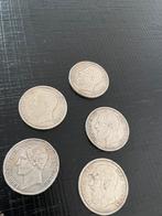 Zilveren 5 Belgische Frank munten, Postzegels en Munten, Ophalen of Verzenden