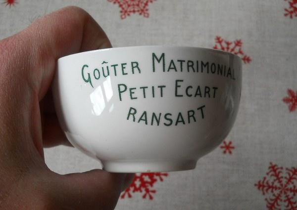 Tasse Boch Goûter Matrimonial Petit Ecart Ransart, Antiek en Kunst, Antiek | Servies los, Ophalen