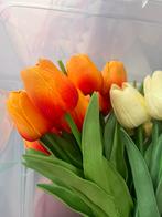 5 tulipes oranges artificielles, Ophalen of Verzenden