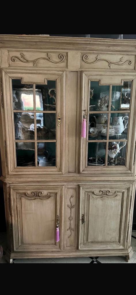 Zeer mooie antieke vitrinekast, Antiek, 25 à 50 cm, Avec tablette(s), 100 à 150 cm