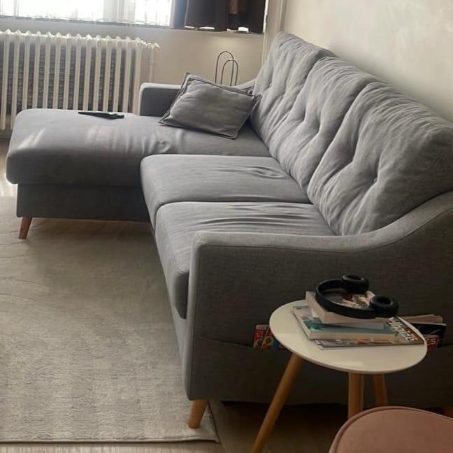 Omvormbare bank, Huis en Inrichting, Ophalen, Gebruikt, Stof, 75 tot 100 cm