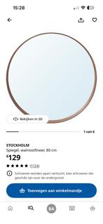 Ikea STOCKHOLM spiegel 80cm, Huis en Inrichting, Ophalen, Rond, Zo goed als nieuw, 75 tot 100 cm