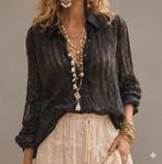 feestelijke doorkijk blouse, Envoi, Comme neuf, Taille 38/40 (M), Noir