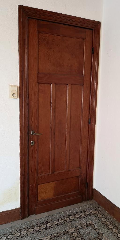 Originele binnendeuren in hout jaren 30 - paneeldeuren, Doe-het-zelf en Bouw, Deuren en Vliegenramen, Gebruikt, Binnendeur, 215 cm of meer