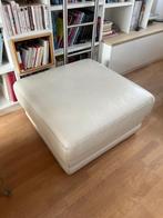 Pouf en cuir Blanc, Maison & Meubles, Canapés | Repose-pieds & Poufs, Enlèvement, 75 à 100 cm, Moderne, Carré
