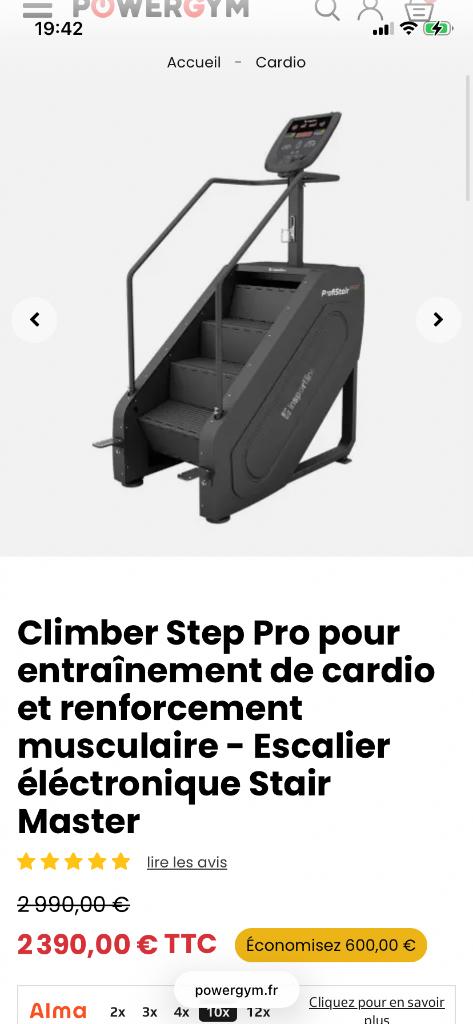 Powergym stair master escalier ( non déballé)!!!, Ophalen, Overige typen, Nieuw, Metaal