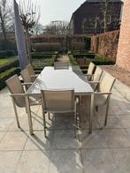 Tuintafel met 8 stoelen, Table à dinner, Salons de jardin, Aluminium, 8 places