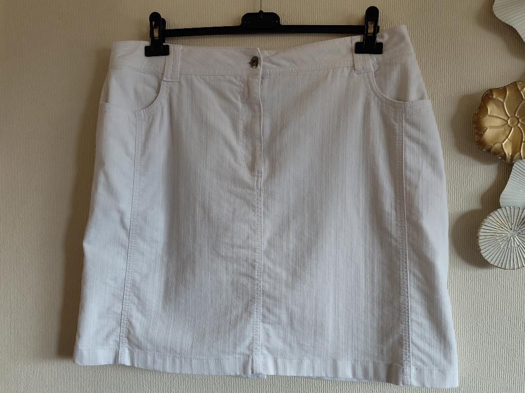 Rok in witte jeans, maat 46/48, BX jeans, ANDERE, Wit, Maat 46/48 (XL) of groter, Ophalen of Verzenden