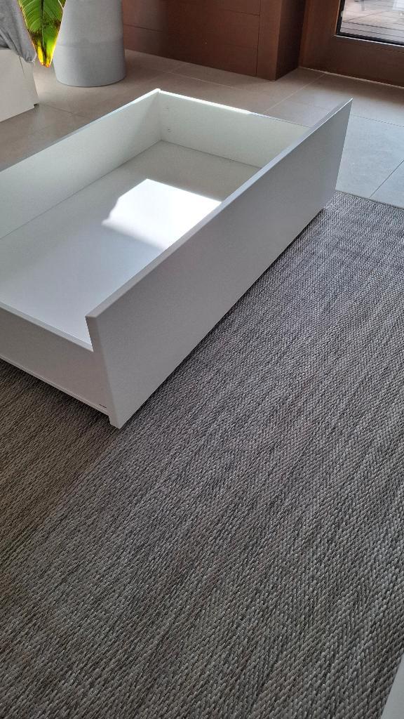Tiroir de lit IKEA MALM blanc (100 cm) - Neuf avec fissure, Maison & Meubles, Chambre à coucher | Lits, Comme neuf, 70 cm ou moins