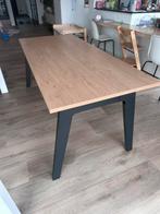Bureau eiken blad, stalen onderdtek  B180 X D80 cm, Diversen, Ophalen, Zo goed als nieuw