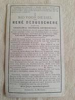 Bidprentje René Debusschere Dadizele 1883 - 1900, Ophalen of Verzenden, Bidprentje