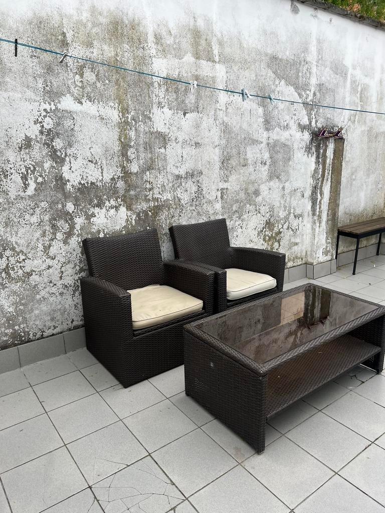 Tuinset 2 stoelen en 1 tafel (gratis op te halen), Tuin en Terras, Gebruikt, Tuinset, Eettafel, Ophalen