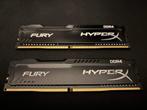 RAM HyperX Fury DDR4 - 16go (2x8) - 2400mhz, Computers en Software, RAM geheugen, Ophalen, Gebruikt, DDR4, 2400 MHz