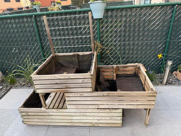 Moestuinbak 3-laags, Tuin en Terras, Kweekspullen, Gebruikt, Kweekbak, Ophalen