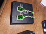 Saffieren oorhangers, Handtassen en Accessoires, Oorbellen, Hangers, Verzenden, Nieuw, Met edelsteen