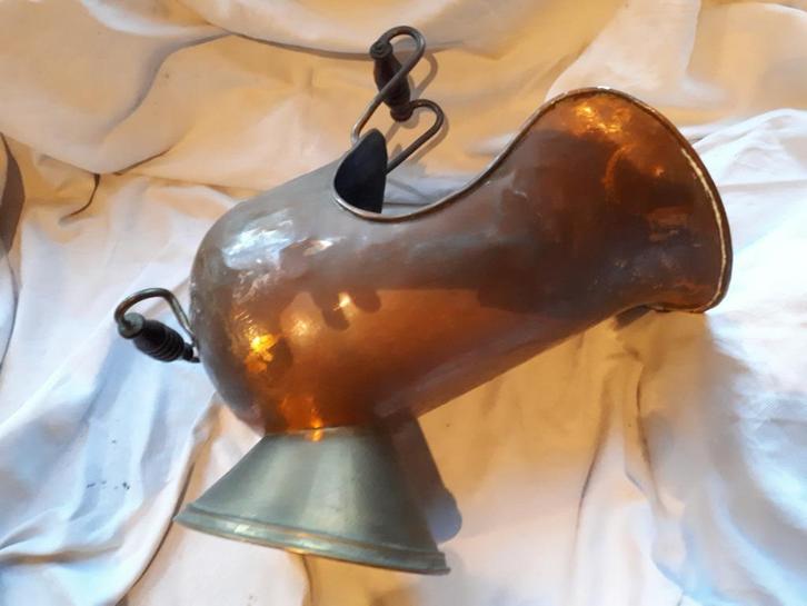 Rood - geel koperen kolenkit, Antiek en Kunst, Antiek | Brons en Koper, Koper, Ophalen of Verzenden