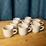 8 tasses à café de bistrot blanches Apilco, Maison & Meubles, Cuisine | Vaisselle, Comme neuf, Tasse(s) et/ou soucoupe(s), Uni