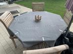 tuintafel en stoelen, Tuin en Terras, Tuintafels, Ophalen, Gebruikt, Vierkant, Teakhout