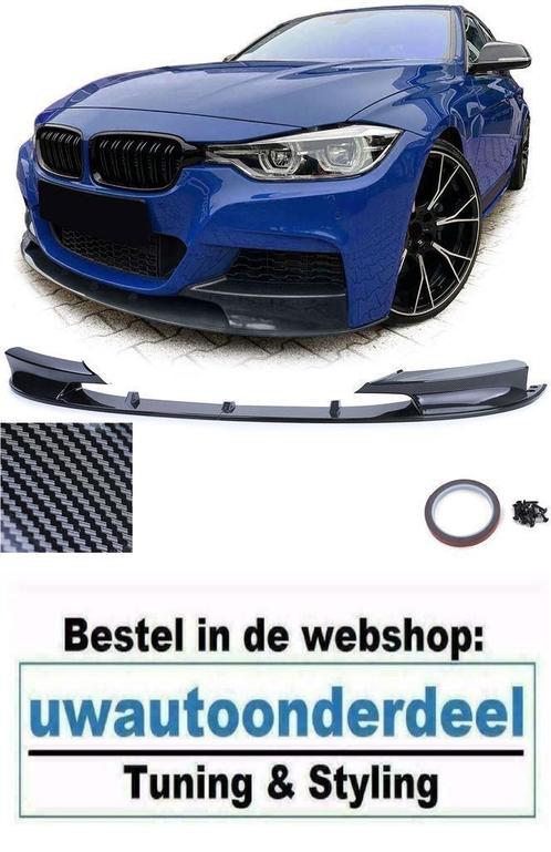 Cup Spoiler Splitter Carbon Look Voor 3 Serie F30 F31 M Pakk, Auto diversen, Tuning en Styling, Verzenden