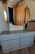 Coiffeuse vintage miroir triptyque, Ophalen, Gebruikt