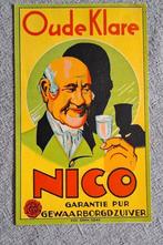Etiket genever "oude klare". Nico, Verzamelen, Ophalen of Verzenden