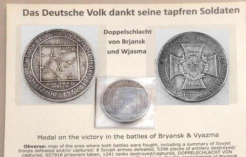 Barbarossa Doppelschlacht in 1941. Munt + foto's., Verzamelen, Militaria | Tweede Wereldoorlog, Landmacht, Embleem of Badge, Verzenden