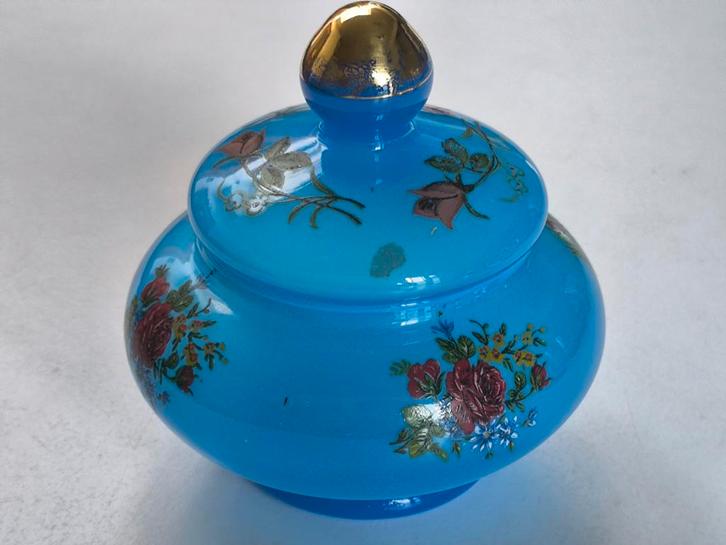 Zeldzame Victoriaanse pot met deksel, Antiek en Kunst, Antiek | Glaswerk en Kristal, Ophalen of Verzenden