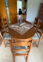 Eiken tafel met 6 stoelen, Huis en Inrichting, Tafels | Eettafels, Ophalen, Gebruikt, Klassiek, Eikenhout