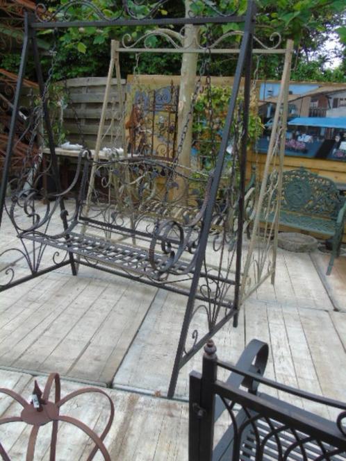 balancelle ou banc en fer forgé 2 couleurs au choix, Jardin & Terrasse, Accessoires mobilier de jardin, Neuf, Enlèvement ou Envoi