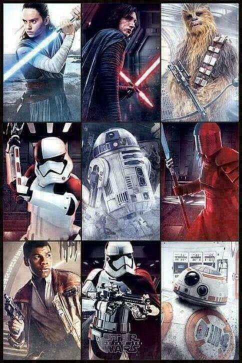 Star Wars Maxi Poster - The Last Jedi Characters, Collections, Star Wars, Neuf, Livre, Poster ou Affiche, Enlèvement ou Envoi