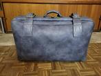 vintage valies reiskoffer, Handtassen en Accessoires, Ophalen, Gebruikt, Leer, Slot