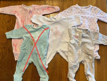 Lot de 4 pyjamas taille 1 mois Petit Bateau Obaibi Dim 