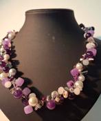 Prachtige handgemaakte ketting met mooie kwaliteits kralen., Neuf, Pierre ou Minéral, Enlèvement ou Envoi, Réglable