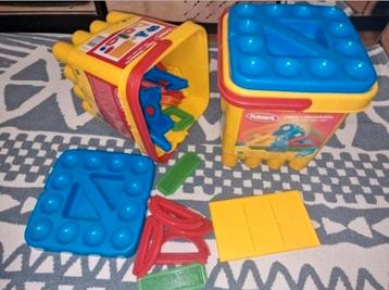 2 kits de construction complets playskool avec boîtes de ran