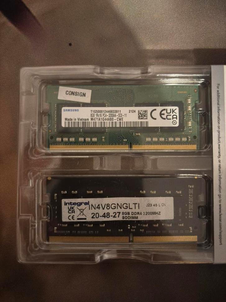 So-Dimm 2x8 3200mhz DDR4, Computers en Software, RAM geheugen, Zo goed als nieuw, Laptop, 16 GB, DDR4, Ophalen