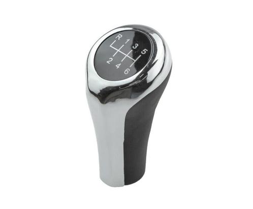 Pookknop BMW Leder/Chroom 5 of 6 versnellingen, Auto diversen, Auto-accessoires